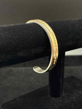 Load image into Gallery viewer, 1 Piece Sterling Silver Cuff Two Tone Bracelet
