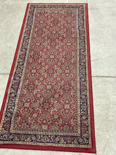 Load image into Gallery viewer, Red and Navy Persian-Style Wool Runner