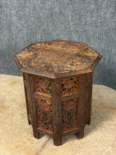 Load image into Gallery viewer, Anglo-Indian Style Carved Octagonal Accent Table