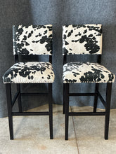 Load image into Gallery viewer, Pair of Cow Print Upholstered Bar Stools
