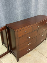 Load image into Gallery viewer, Bow Front Cherry Dresser With Mirror