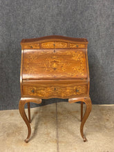Load image into Gallery viewer, Louis XV Style Floral Inlaid Slant-front Secretary Desk