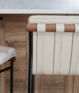 *NEW* Denver Modern Vail Leather Counter Stool (Multiple Quantities)