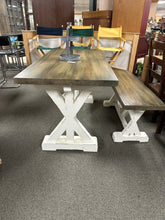Load image into Gallery viewer, Custom Distressed Dining Table With Bench