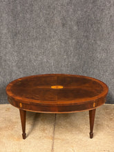 Load image into Gallery viewer, Hekman Flame Mahogany Oval Inlaid Coffee Table