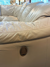 Load image into Gallery viewer, Beige Leather Reclining Sectional Sofa