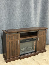 Load image into Gallery viewer, Rustic Style Electric Fireplace Media Console