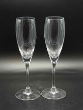 Load image into Gallery viewer, Waterford &amp; Robert Mondavi Pair of Crystal Fluted Champagne Glasses