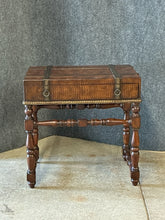 Load image into Gallery viewer, Custom Leather Top Accent Table With Drawer