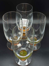 Load image into Gallery viewer, 4 Piece Denby Clear Glass Amber Glasses