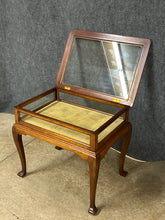 Load image into Gallery viewer, Glass-Top Curio Display Table
