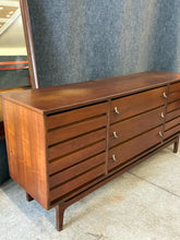 Load image into Gallery viewer, Stanley Mid-Century Modern 9-Drawer Dresser with Mirror