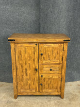 Load image into Gallery viewer, Rustic Bar Cabinet with Wine Rack