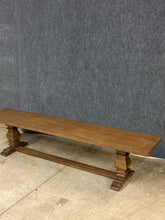 Load image into Gallery viewer, Rustic Farmhouse-Style Trestle Bench