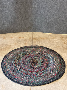 Round Multicolor Braided Rug