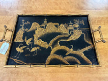 Load image into Gallery viewer, Asian Scenic Toleware Serving Tray