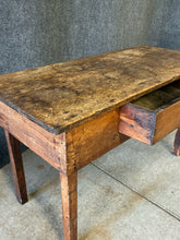 Load image into Gallery viewer, Antique Rustic Pine Farmhouse Work Table