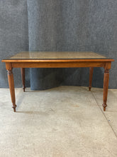 Load image into Gallery viewer, Mahogany Cane Top Dining Table with Glass Top