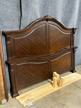 Load image into Gallery viewer, King Size Traditional Dark Wood Bed Frame