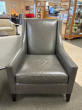 Load image into Gallery viewer, Mitchell Gold + Bob Williams "Cara Tall Chair" in Grey Leather