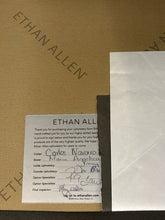 Load image into Gallery viewer, Ethan Allen Grey Microsuede Sofa