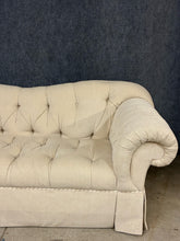 Load image into Gallery viewer, Drexel Heritage Cream Tufted Scroll Arm Sofa