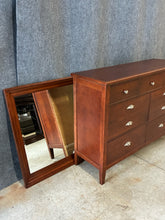 Load image into Gallery viewer, Vaughan-Bassett Cherry Finish Dresser &amp; Mirror