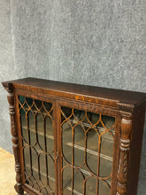 Load image into Gallery viewer, Antique Tiger Oak Library Bookcase
