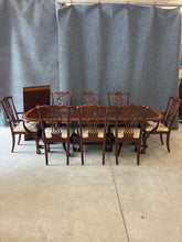 Load image into Gallery viewer, Ethan Allen Double Pedestal Abbott Banded Mahogany Dining Set