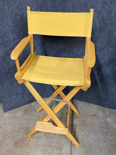 Tall Directors Chair with Yellow Canvas