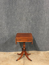 Load image into Gallery viewer, Mahogany Drop-Leaf Pedestal Lamp Table