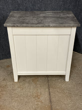 Load image into Gallery viewer, Grey/White Side Table with Power Outlet