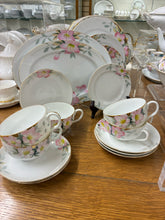 Load image into Gallery viewer, Noritake Gold Trim Floral Ceramic White Dinnerware set