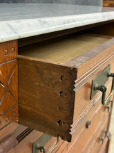 Load image into Gallery viewer, Antique Marble-Top Low Chest