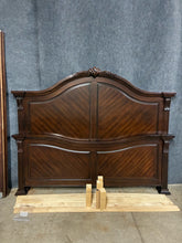 Load image into Gallery viewer, King Size Traditional Dark Wood Bed Frame