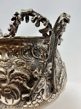 Load image into Gallery viewer, Silverplate Centerpiece Bowl With Fruit &amp; Floral Repousse Decoration