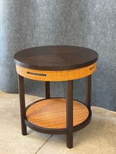 Load image into Gallery viewer, Rattan &amp; Wood Round Accent Table