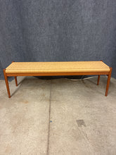 Load image into Gallery viewer, Teak &amp; Woven Rush Bench