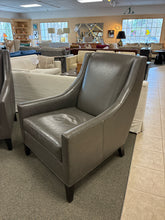 Load image into Gallery viewer, Mitchell Gold + Bob Williams "Cara Tall Chair" in Grey Leather