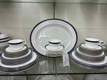 Load image into Gallery viewer, Royal Worcester Silver Trim Blue Dinnerware set