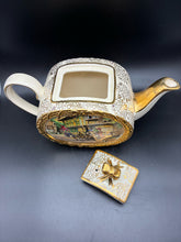 Load image into Gallery viewer, 2 Piece Sadler Ceramic Cream Vintage Gold Trim Tea/Coffee Pot