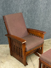 Load image into Gallery viewer, Ethan Allen Mission Style Glider &amp; Ottoman