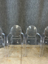 Load image into Gallery viewer, Set of 4 Clear Acrylic Armchairs