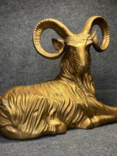 Load image into Gallery viewer, Large Brass Ram Sculpture