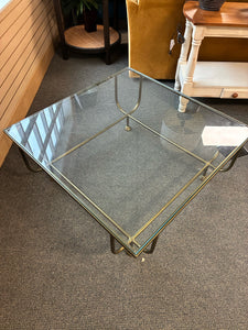 *NEW* Net Retailers Commerce & Market Kiara Square Glass Gold Cocktail Table