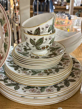 Load image into Gallery viewer, Wedgwood Gold Trim Fruit Bone China White Dinnerware set