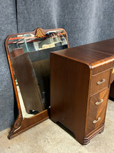Load image into Gallery viewer, Vintage Art Deco Waterfall Vanity with Mirror &amp; Stool