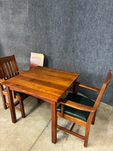 Load image into Gallery viewer, Stickley Mission Style Dining Table with 2 Armchairs &amp; 2 Leaves