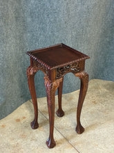 Load image into Gallery viewer, Carved Mahogany Plant Stand