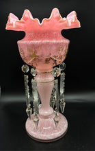 Load image into Gallery viewer, Glass Victorian Floral Pink Candle/Candleholder